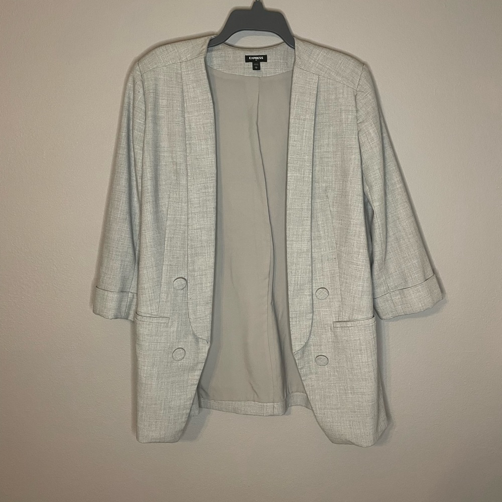 Express Cropped Sleeve Blazer